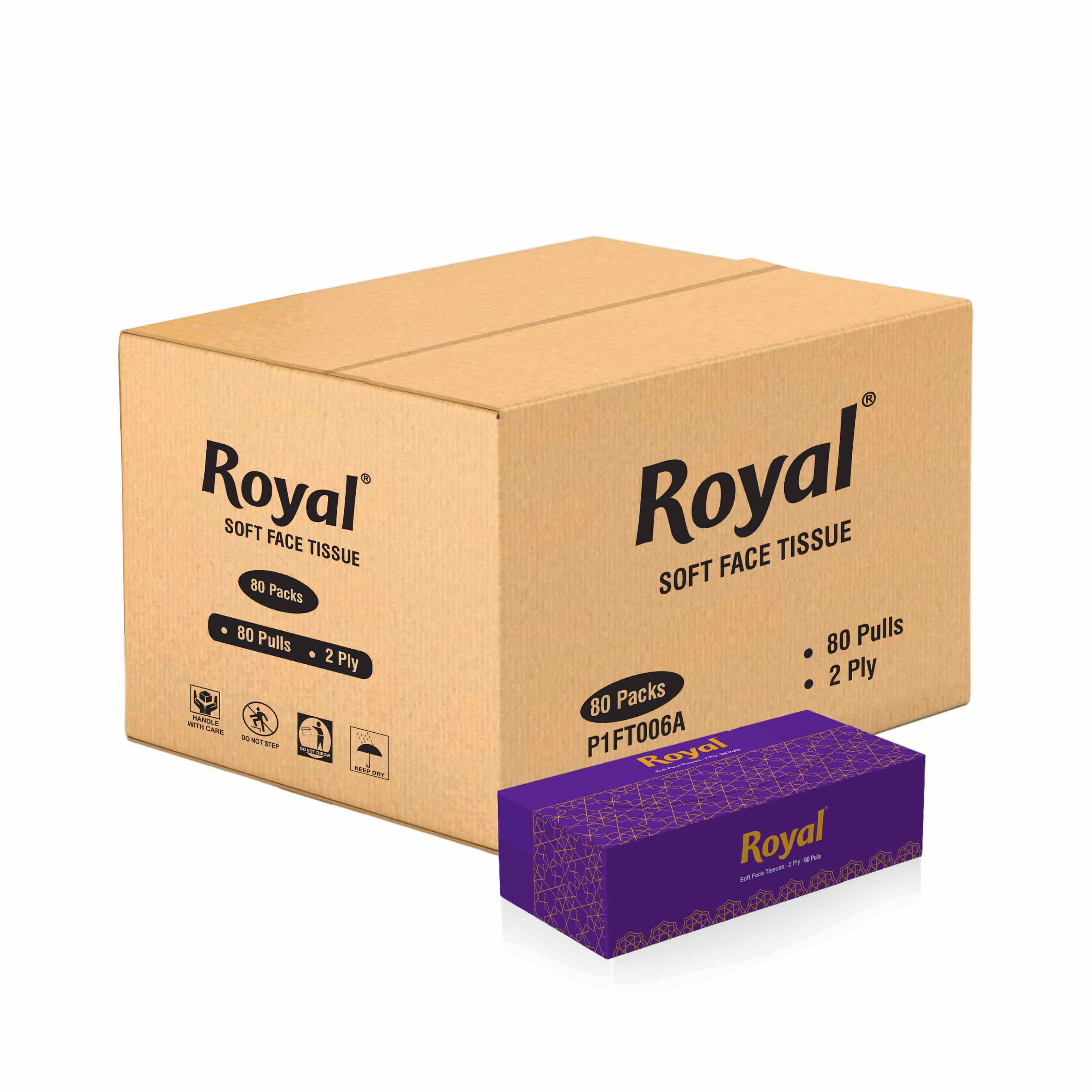 Royal Tissue Paper Box 80 Pulls